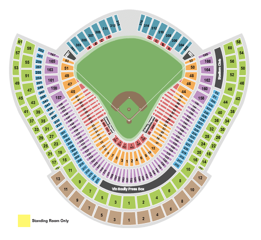 Dodger Stadium Dodgers Seating Chart